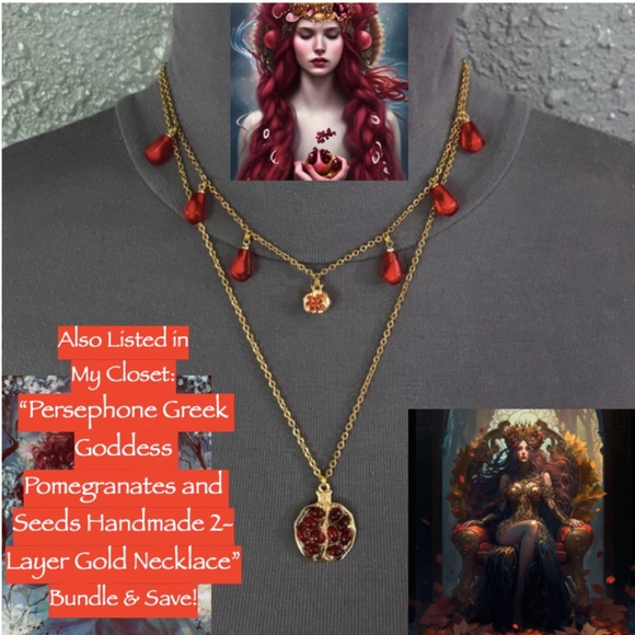 “Gaia: Mother Earth" Terra Greek Roman Goddess Handmade Mythology Necklace, Tree - Picture 16 of 16